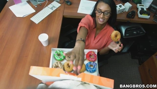 Arianna Knight's boss offering her dick in a box breakfast treats