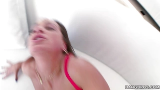 Abigail Mac gets her trimmed twat slammed in missionary position