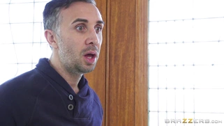 Horny cougar Katie Morgan enjoys seducing young men such as Keiran Lee