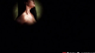 Busty Katrina Jade rides the hard cock with her shaved pussy