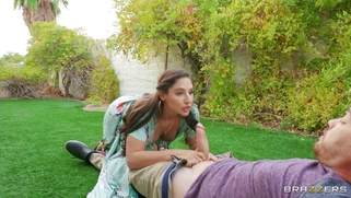 Abella Danger is sucking the hard cock in POV