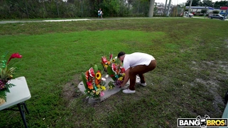 Angel Aurora is getting picked up outdoors