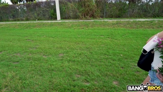 Angel Aurora is getting picked up outdoors