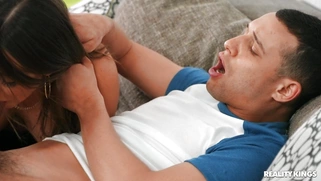 Cuban Havana Bleu is sucking Johnny Love's cock