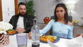 Jeni Angel was almost caught sucking Alex Legend's cock