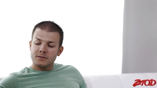 Blonde Zoe Clark guzzles Codey Steele's cock