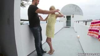 Beautiful teen Alex Grey giving him a great blowjob