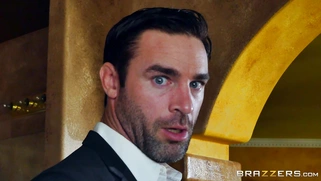 Jillian Janson teasing and taunting him with her bountiful booty