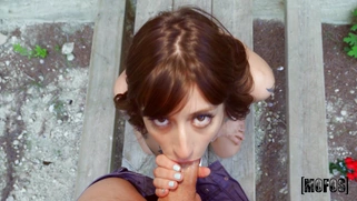 Inked Silvia Soprano is sucking the cock in POV