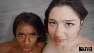 Alyx Star gets cumshot on her big natural tits