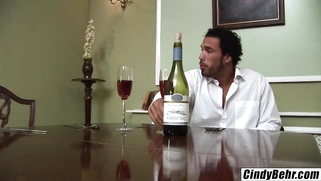 Naughty blondes Cindy Behr and Paige Ashley tagteam black cock