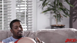 Nurse Mia Lelani is sucking Isiah Maxwell's huge black cock