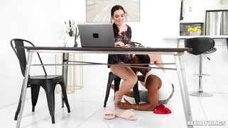 Alice Visby got her pussy licked by Mazee The Goat