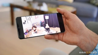 Latina Victoria Voxxx is playing with the toys