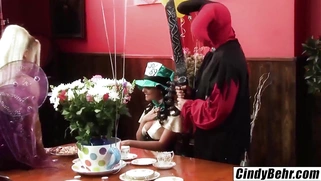 Cindy Behr licks pussy clean after filled with cum