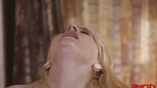 Big titted Hadley Haze rides the hard prick with her shaved pussy