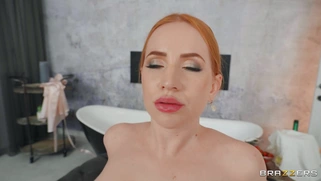 Kiara Lord rides the huge black shaft with her trimmed pussy