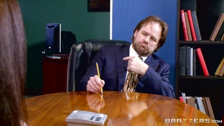 Office slut Olivia Austin shows how to getting down and dirty at the workplace