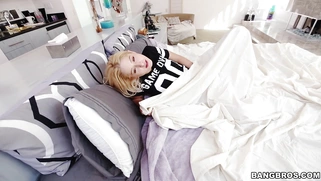 Horny Latina Goldie Ortiz gets her both tiny holes fingered