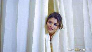 Lucia Love sucks her husband's cock while Danny sneakily fucks her