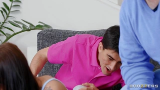 Jennifer Mendez is sucking cock behind her BF's back