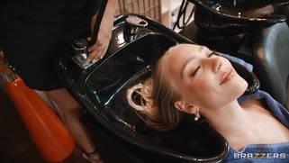 Bella Rolland sucks Ryan McLane's cock and his wife is none the wiser