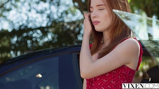 VIXEN Petite redhead Lottie has passionate affair on vacay