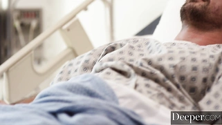 Deeper. Sexy nurse Angela White takes care of patient Manuel