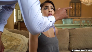 Black cutie Nicole Bexley has just been caught sexting by her stepdad