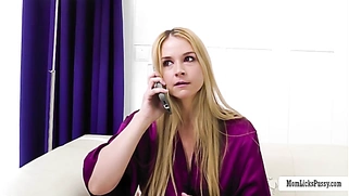 Teacher stepmom licks her two stepdaughters