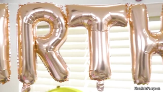 Two busty milfs lick their teen stepdaughter