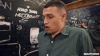 Val Steel and Blake Blossom are sucking Johnny Love's cock