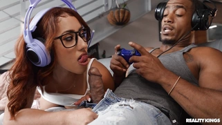 Kira Perez gives nice blowjob to Mazee The Goat