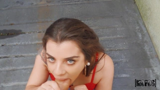 Amateur Chiki Bunny is sucking the cock in POV