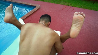 Rachel Raxxx's giant melons flop all around as Bruno Dickemz drills her ebony box