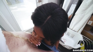 Brittney White gave a great sloppy blowjob and titjob