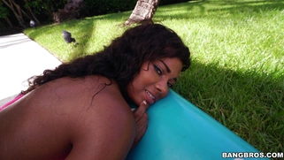 Black chick Payton Sweet got her sweet pussy slammed