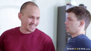 Kendra Lust offers to help in the kitchen and gets hands on with Mr. D's rod