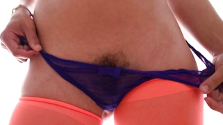 Abella Danger spreads her ass cheeks and shows us her puffy pussy