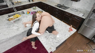 Aften Opal is dildoing and licking Bella Rolland's pussy