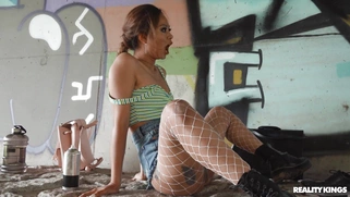 Asian Jureka Del Mar gets her face fucked by Steve Q