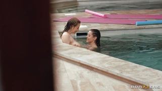 Candy Alexa and Sybil A play lesbo games in front of Jordi