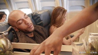 Antonella La Sirena is sucking cock in the airplane