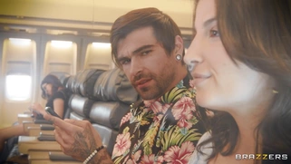 Antonella La Sirena is sucking cock in the airplane