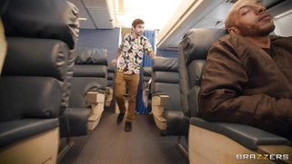 Antonella La Sirena is sucking cock in the airplane