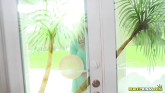 Sienna Day showed her juggs as the password to get into the fiesta