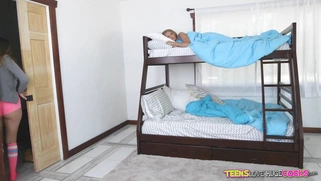 Melissa Moore bent over to get the water from inside the fridge