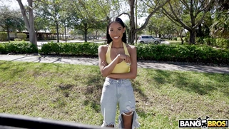 Eden West is getting picked up outdoors