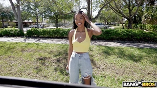 Eden West is getting picked up outdoors