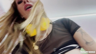 Angel Youngs gets fucked by Juan Loco standing